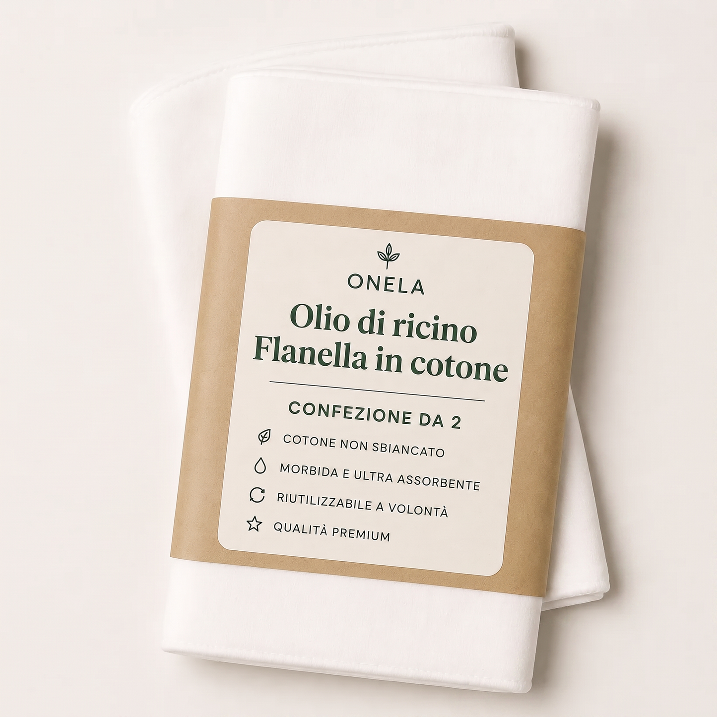 Compresse ONELA in cotone biologico (x2) – Tieni sempre una fascia pulita